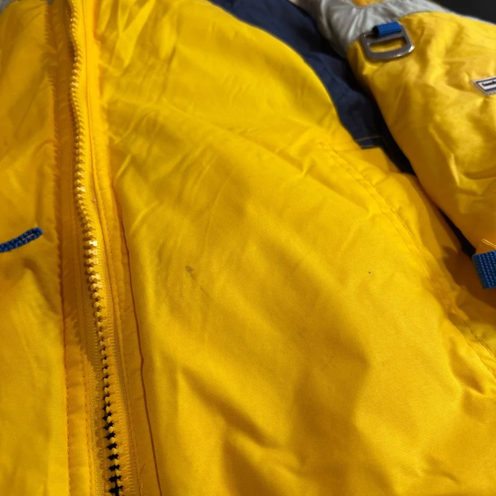 London fog vintage ski jacket yellow 2 in 1 fleece sweater size 4‎ S Waterproof